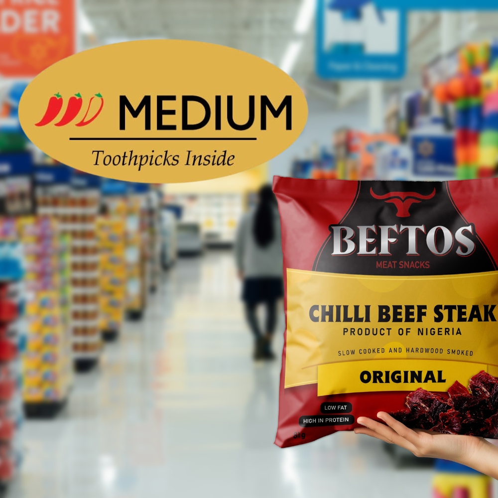 Beftos Chilli Beef Steak Jerky – Medium Hot